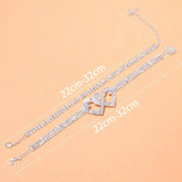 Fashion rhinestone chain anklet for women with sparkling layered ankle bracelet design for weddings and parties