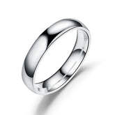 Simple 6mm titanium-style ring in hypoallergenic stainless steel with high polished finish for women and men