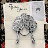 Beaut&Berry unisex face motif brooch pin with character design for jackets, bags, hats, and scarves