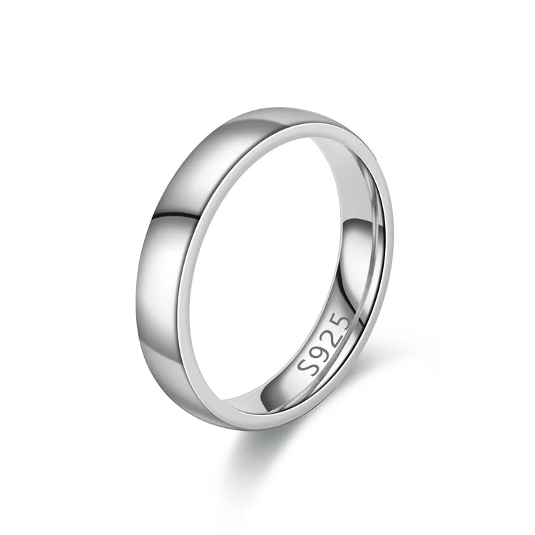 Gold plated stainless steel couple ring, simple wedding band style, available in US sizes 7 to 11