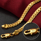 925 sterling silver 6mm full sideways necklace chain for women and men, available in 8, 18, 20, and 24 inch lengths