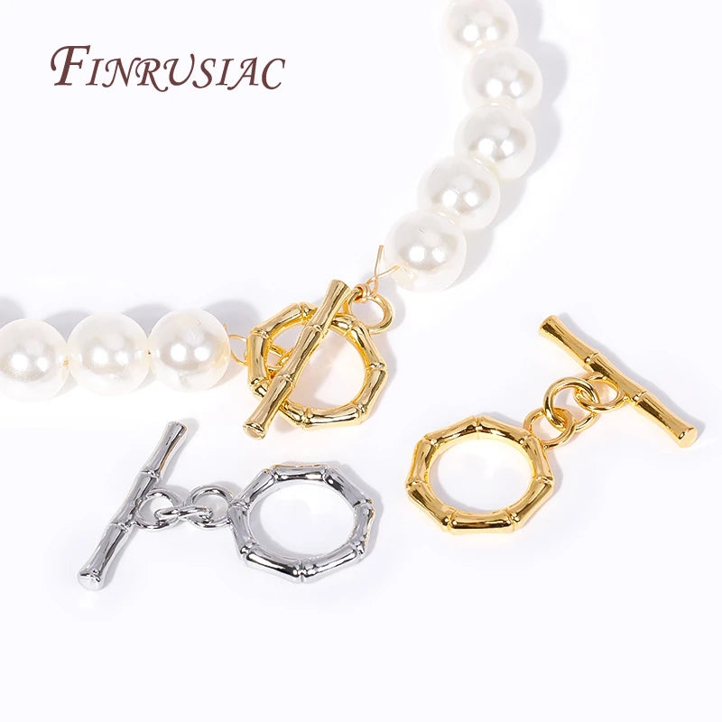 18K gold plated brass toggle clasp for jewelry making with OT bar and ring closure for bracelets and necklaces