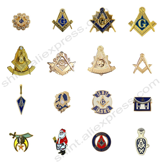 Masonic Lapel Pin – Freemason Compass & Square G Emblem, Past Master Commemorative Badge, Classic Freemasonry Accessories for Suits & Jackets