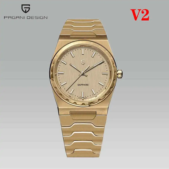 PAGANI DESIGN 2025 V2 Quartz Watch – 37MM Sapphire Crystal, 10Bar Waterproof, Thin 7MM Luminous Men’s Fashion Reloj Hombre