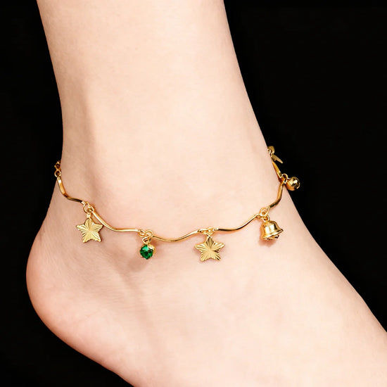 Bohemian Star Anklet for Women – Elegant Five‑Pointed Star Foot Chain, Vintage Beach & Daily Jewelry Accessory