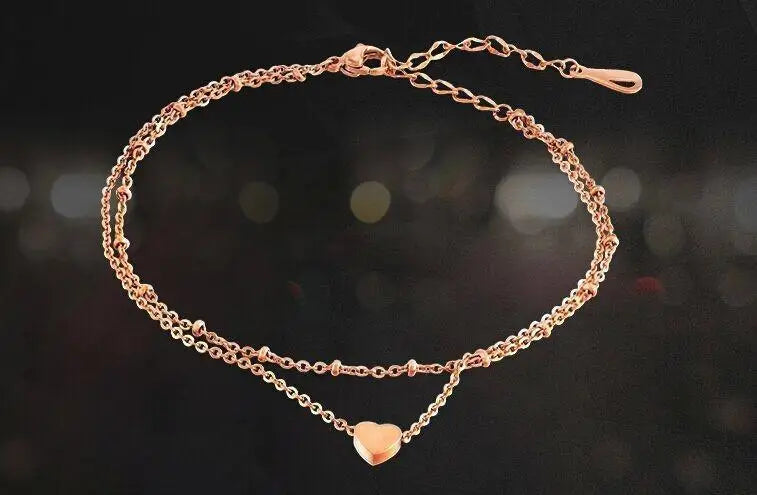 Handcrafted butterfly pendant anklet in gold or silver tone with delicate summer beach leg chain design